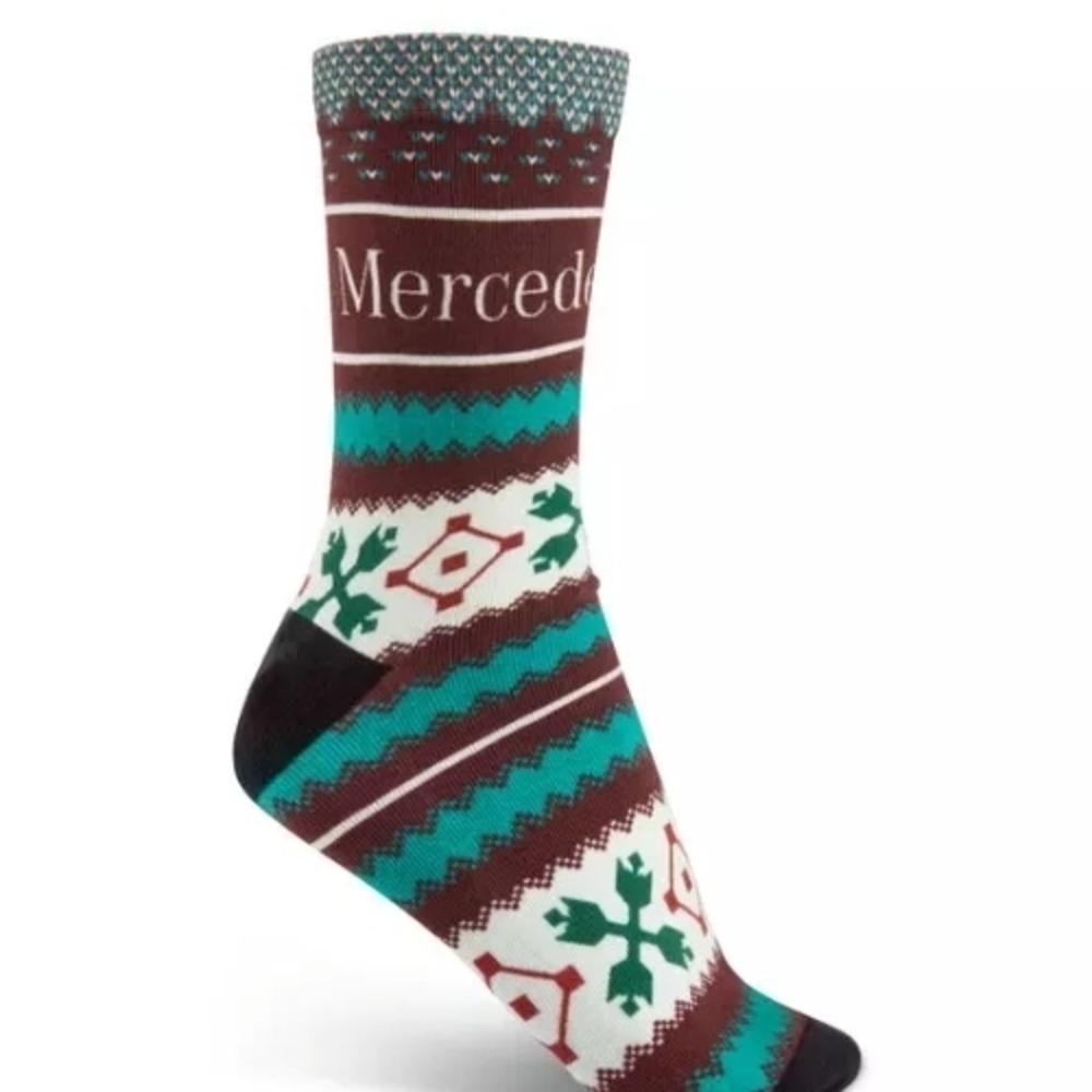 Mercedes Casual Brown and Green Socks with Cozy Comfort